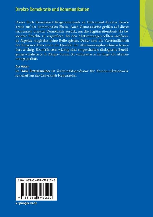 Produktbild: Direkte Demokratie und Kommunikation