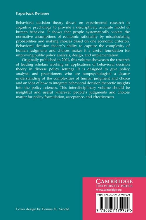 Produktbild: Judgments, Decisions, and Public Policy