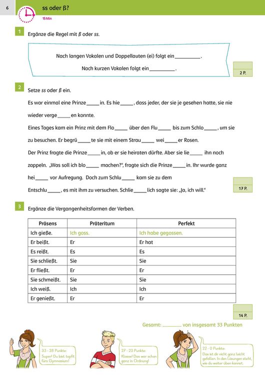 Produktbild: Klett Sicher ins Gymnasium 15-Minuten-Kurztests Deutsch 4. Klasse
