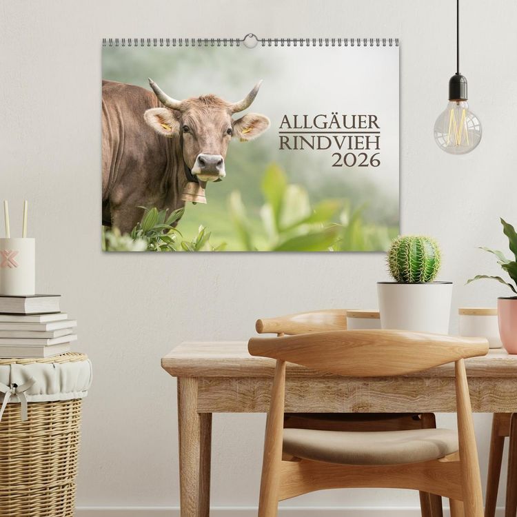 Produktbild: Allg&auml;uer Rindvieh 2026 (Wandkalender 2026 DIN A3 quer), CALVENDO Monatskalender