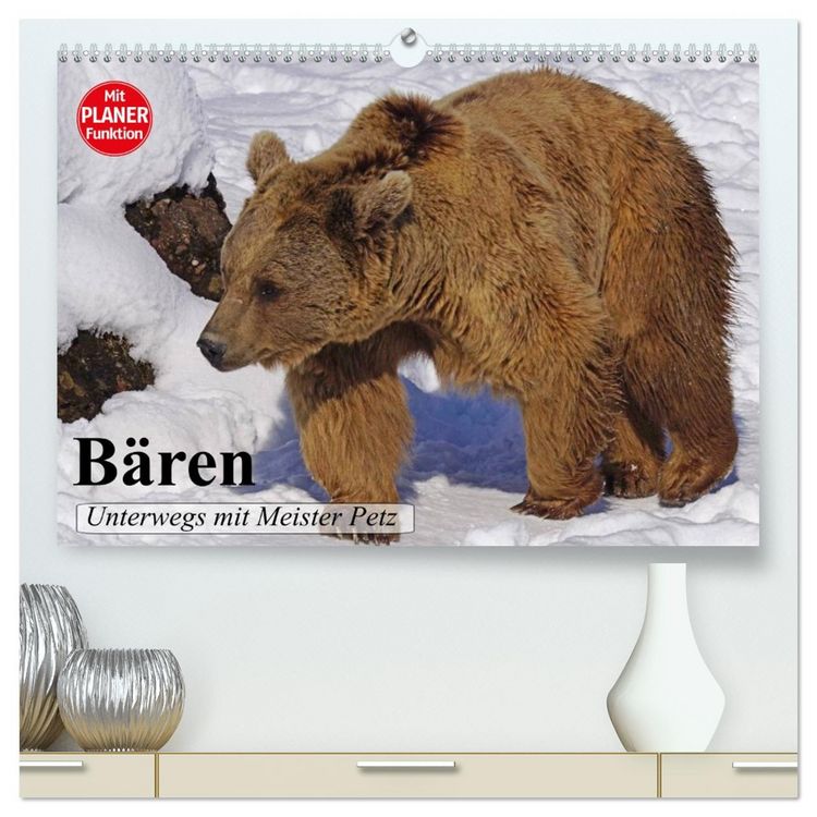 Produktbild: B&auml;ren. Unterwegs mit Meister Petz (hochwertiger Premium Wandkalender 2026 DIN A2 quer), Kunstdruck in Hochglanz