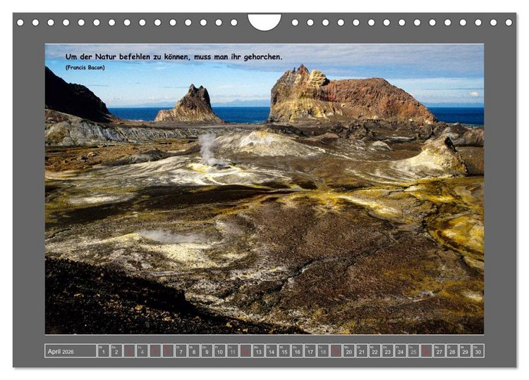 Produktbild: Naturwunder Neuseeland - in Bild und Text (Wandkalender 2026 DIN A4 quer), CALVENDO Monatskalender