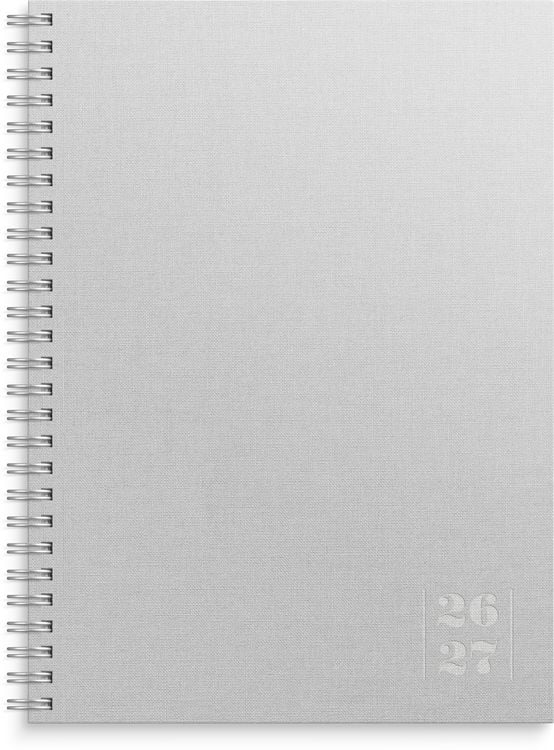 Produktbild: Kalender 26/27 Senator A5 Textil Hellgrau