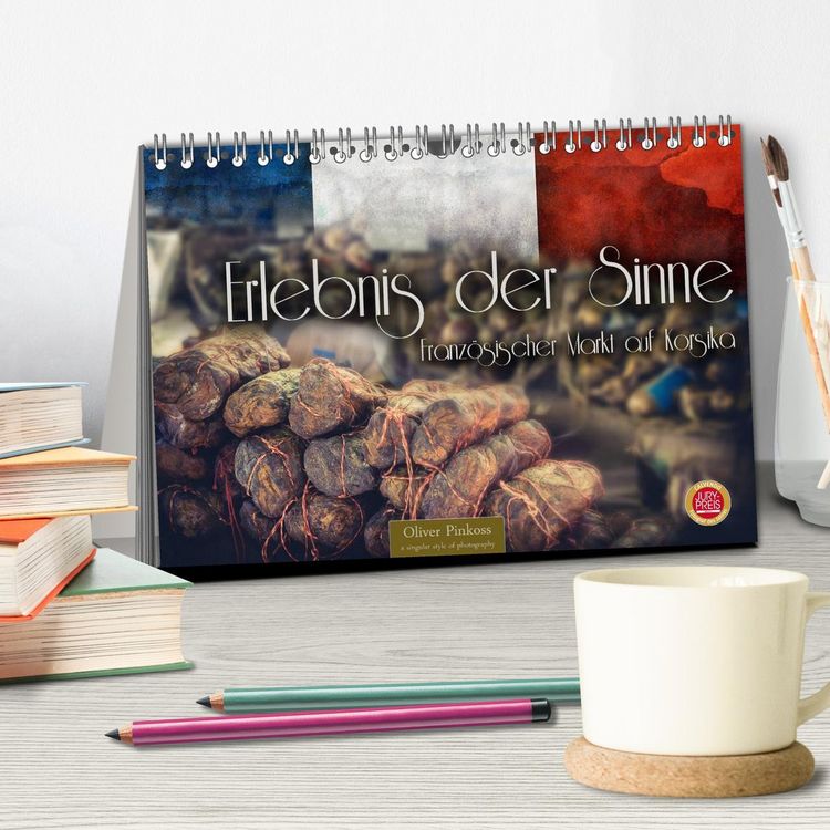 Produktbild: Erlebnis der Sinne - Franz&ouml;sischer Markt auf Korsika (Tischkalender 2026 DIN A5 quer), CALVENDO Monatskalender