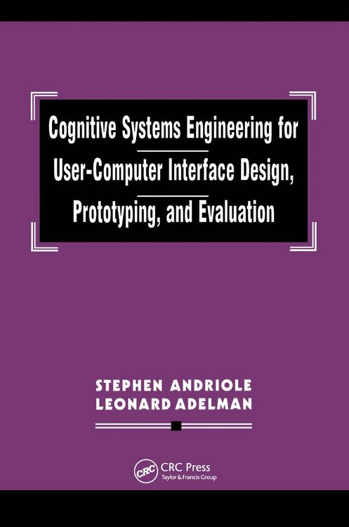 Produktbild: Cognitive Systems Engineering for User-computer Interface Design, Prototyping, and Evaluation