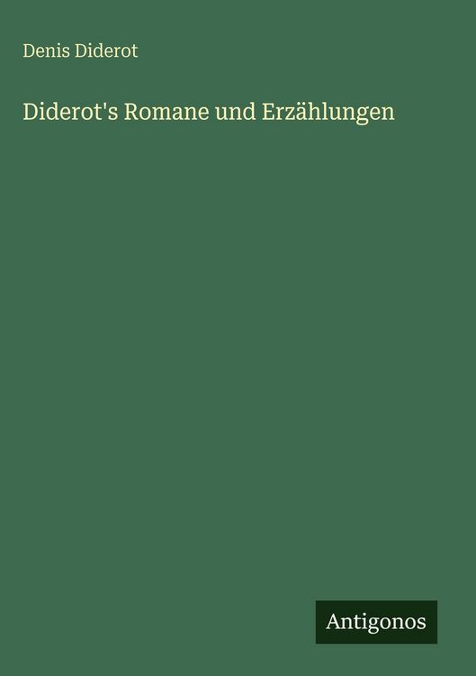 Produktbild: Diderot's Romane und Erz&auml;hlungen
