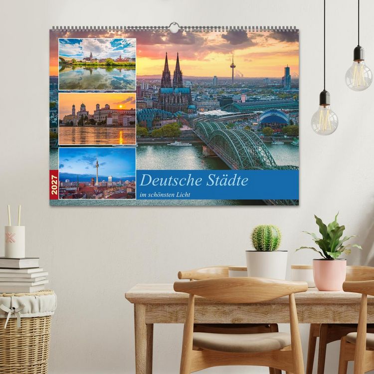 Produktbild: Deutsche St&auml;dte im sch&ouml;nsten Licht (Wandkalender 2027 DIN A2 quer), CALVENDO Monatskalender