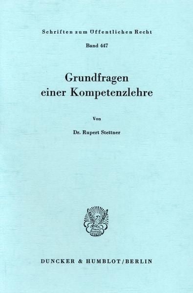 Produktbild: Grundfragen einer Kompetenzlehre.