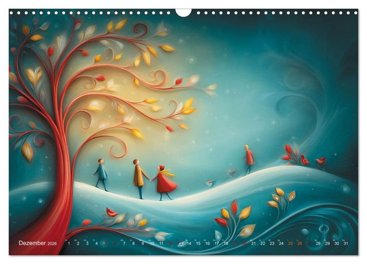 Produktbild: Naive Farbwelten (Wandkalender 2026 DIN A3 quer), CALVENDO Monatskalender