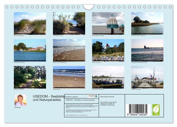 Produktbild: USEDOM - Seeb&auml;der und Naturparadies (Wandkalender 2026 DIN A4 quer), CALVENDO Monatskalender