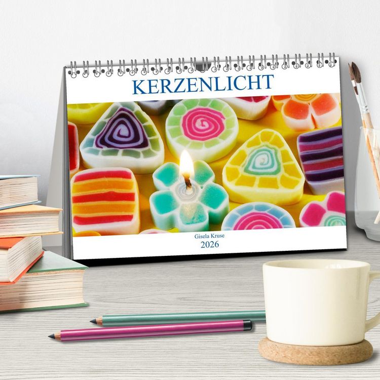 Produktbild: Kerzenlicht (Tischkalender 2026 DIN A5 quer), CALVENDO Monatskalender