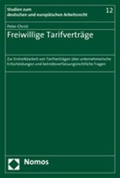 Produktbild: Freiwillige Tarifvertr&auml;ge