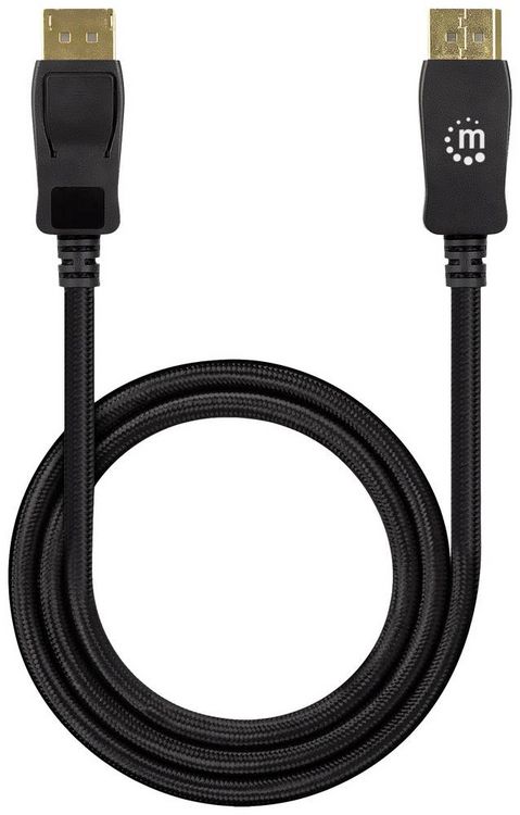 Produktbild: Manhattan DisplayPort Anschlusskabel DisplayPort Stecker, DisplayPort Stecker 2.00 m Schwarz 353618 8K UHD DisplayPort-Kabel