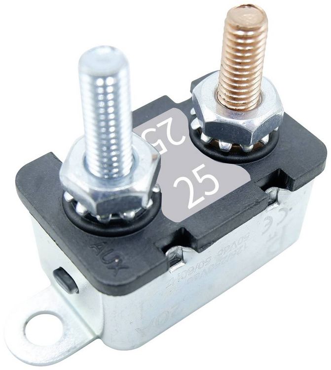 Produktbild: PARTS PTT C001-102-0111C2T325 Sicherungsautomat 25 A, 12.5 A, 6A Silber, Wei&szlig; 1St.
