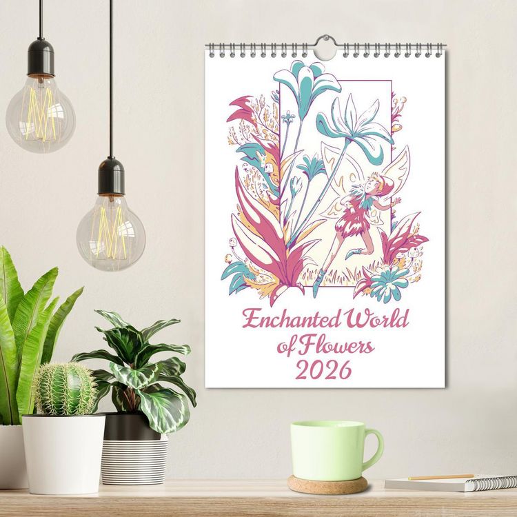 Produktbild: Enchanted World of Flowers (Wall Calendar 2026 DIN A4 portrait), CALVENDO 12 Month Wall Calendar