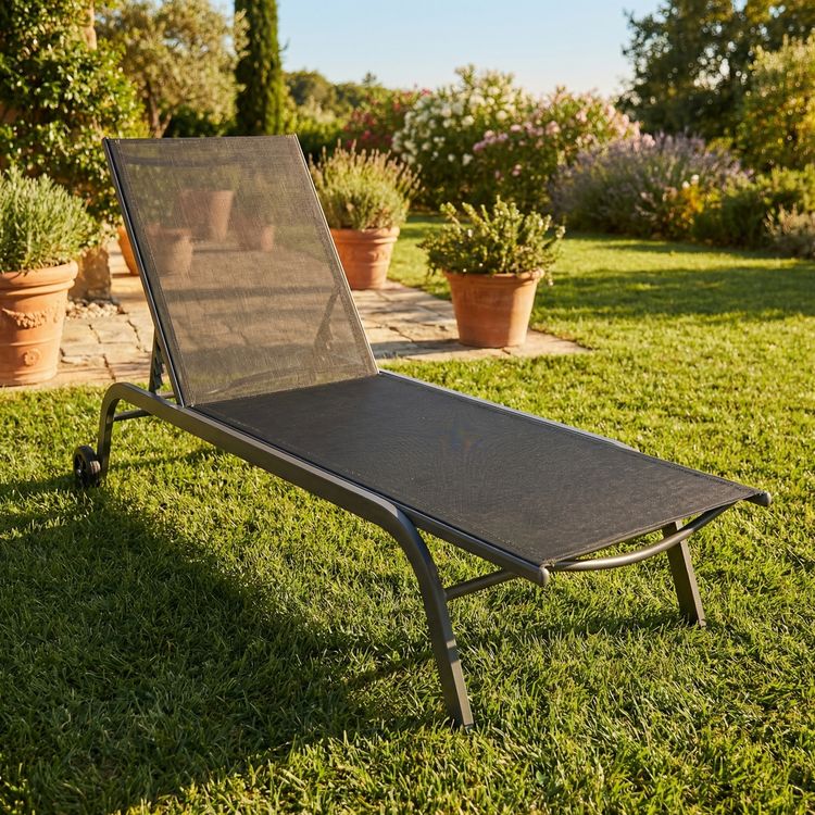 Produktbild: Sonnenliege Liegestuhl Gartenliege Rollen Sonlas