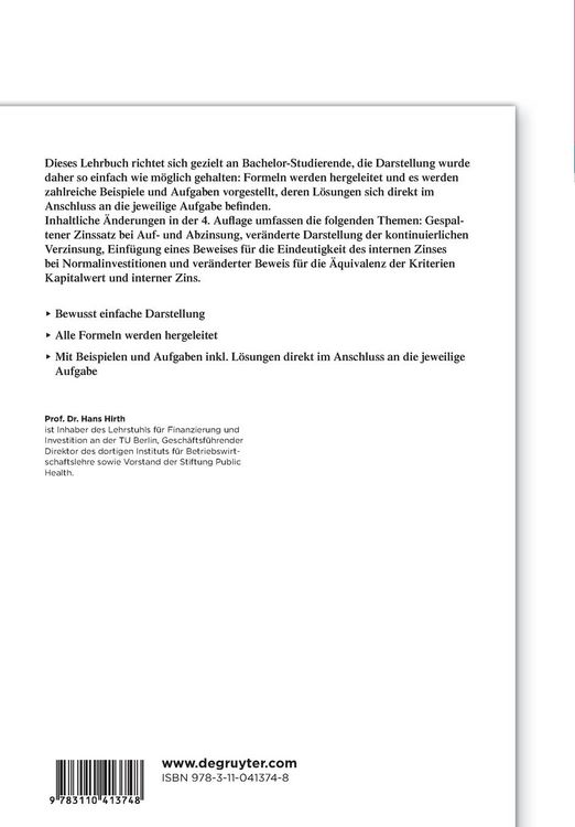 Produktbild: Grundz&uuml;ge der Finanzierung und Investition
