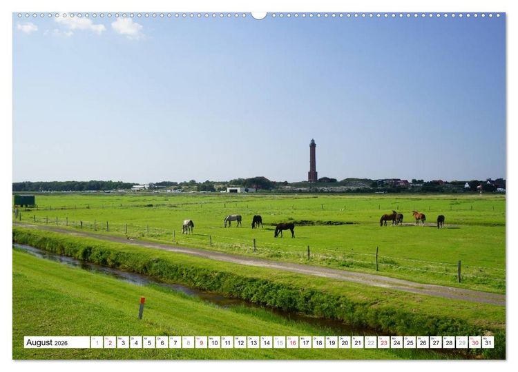 Produktbild: Norderney - von barfu&szlig; bis Lackschuh (Wandkalender 2026 DIN A2 quer), CALVENDO Monatskalender