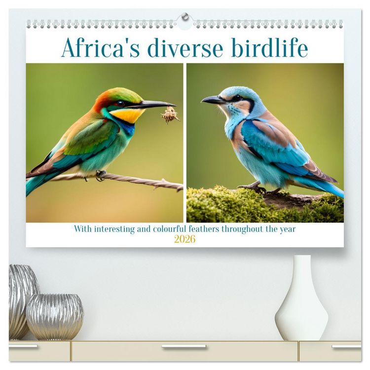 Produktbild: Africa's diverse birdlife (High Quality Premium Wall Calendar 2026 DIN A2 landscape),CALVENDO 12 Month Wall Calendar
