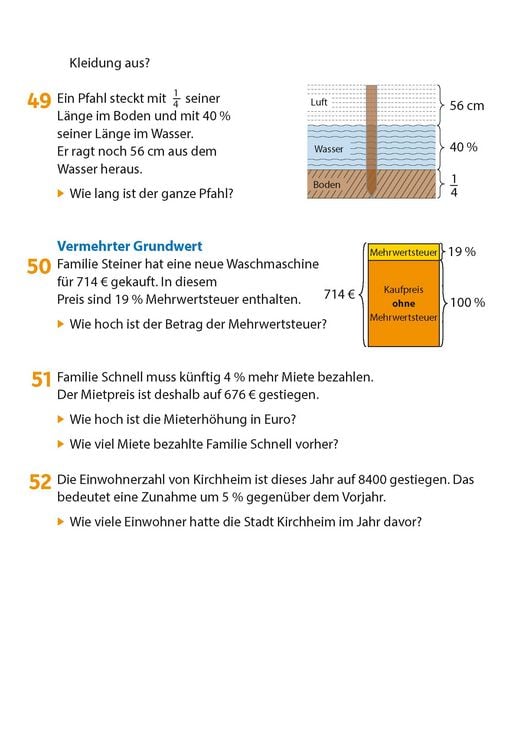 Produktbild: Prozentrechnen 6.-9. Klasse, A5-Heft