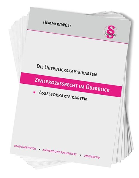 Produktbild: Assessor Die &Uuml;berblickskarteikarten Zivilprozessrecht im &Uuml;berblick