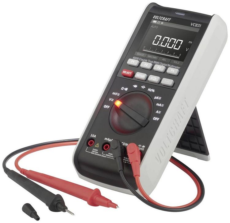 Produktbild: VOLTCRAFT VC831 SE Hand-Multimeter digital LoZ CAT III 1000 V, CAT IV 600 V Anzeige (Counts): 6000