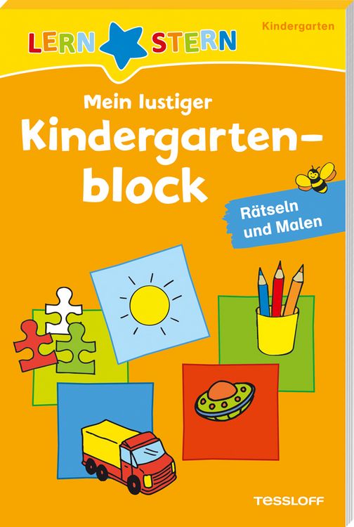 Produktbild: LERNSTERN Mein lustiger Kindergartenblock. R&auml;tseln und Malen ab 3 Jahren
