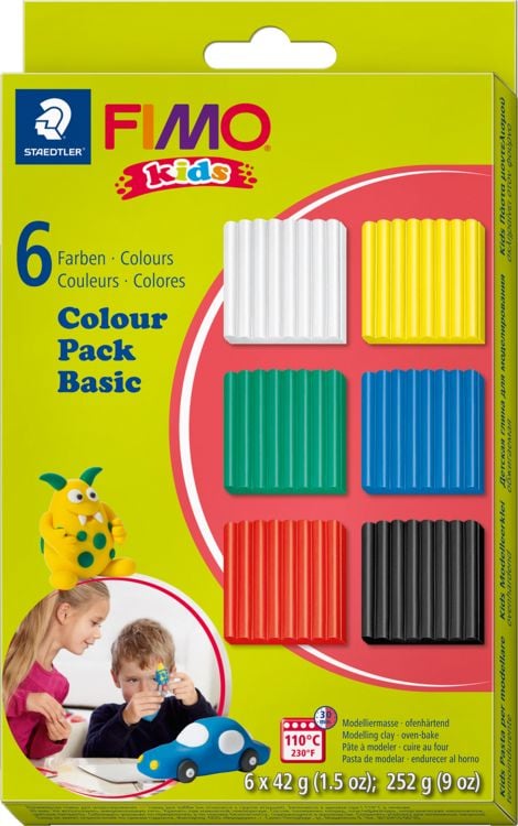 Produktbild: STAEDTLER FIMO kids Colour Pack - basic 6x42g