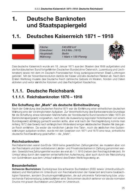 Produktbild: Die deutschen Banknoten ab 1871