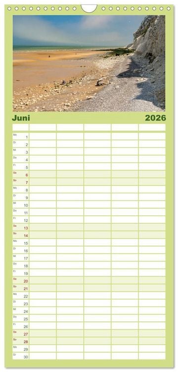 Produktbild: Familienplaner 2026 - Frankreich - Calais und die Opalk&uuml;ste mit 5 Spalten (Wandkalender, 21 x 45 cm) CALVENDO