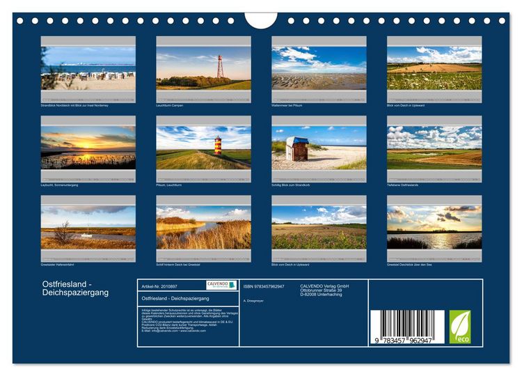 Produktbild: Ostfriesland - Deichspaziergang (Wandkalender 2026 DIN A4 quer), CALVENDO Monatskalender