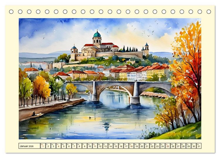 Produktbild: Reise durch Ungarn (Tischkalender 2026 DIN A5 quer), CALVENDO Monatskalender