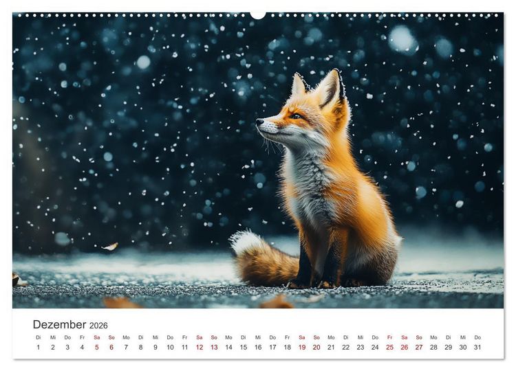 Produktbild: Wild und weich - Die zauberhafte Welt der Rotf&uuml;chse (Wandkalender 2026 DIN A2 quer), CALVENDO Monatskalender