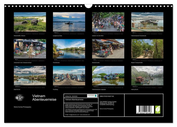 Produktbild: Vietnam Abenteuerreise (Wandkalender 2026 DIN A3 quer), CALVENDO Monatskalender