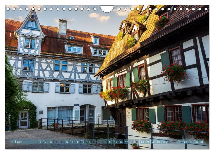 Produktbild: Die Fischerstadt - Ein mittelalterliches Stadtviertel in Ulm (Wandkalender 2026 DIN A4 quer), CALVENDO Monatskalender
