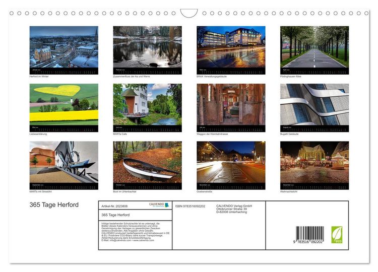 Produktbild: 365 Tage Herford (Wandkalender 2026 DIN A3 quer), CALVENDO Monatskalender