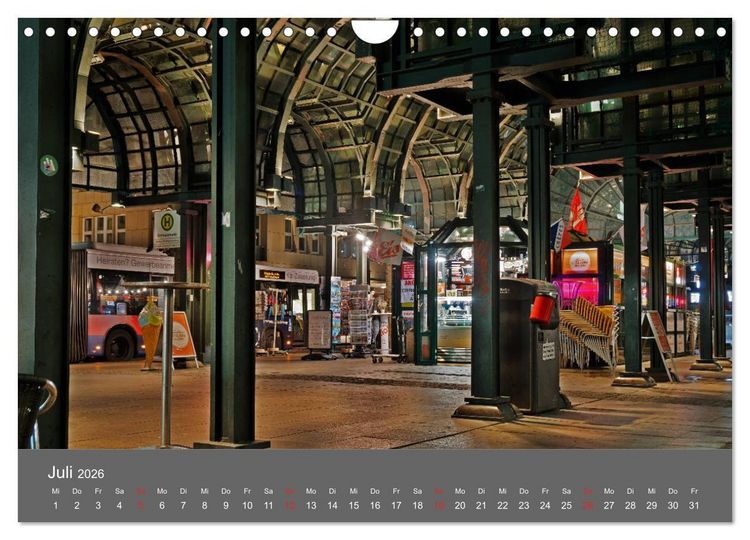 Produktbild: Nightwalk - Hamburg (Wandkalender 2026 DIN A4 quer), CALVENDO Monatskalender