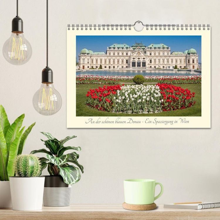 Produktbild: An der sch&ouml;nen blauen Donau - Ein Spaziergang in Wien (Wandkalender 2026 DIN A4 quer), CALVENDO Monatskalender