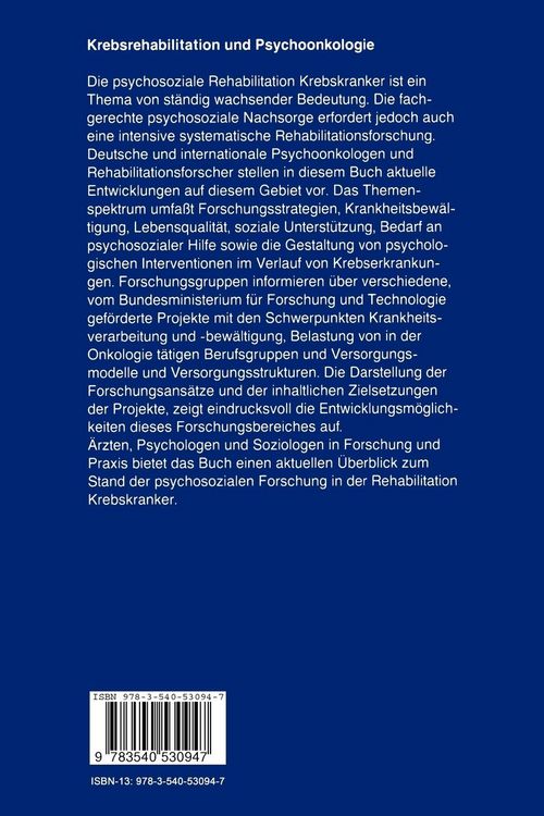 Produktbild: Krebsrehabilitation und Psychoonkologie
