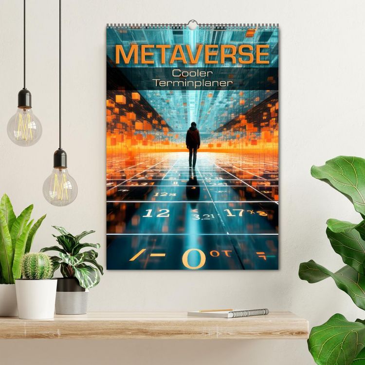 Produktbild: METAVERSE Cooler Terminplaner (Wandkalender 2026 DIN A2 hoch), CALVENDO Monatskalender