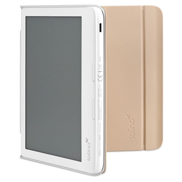 Produktbild: tolino vision color - stylus Sleepcover - Sand Beige / Grau
