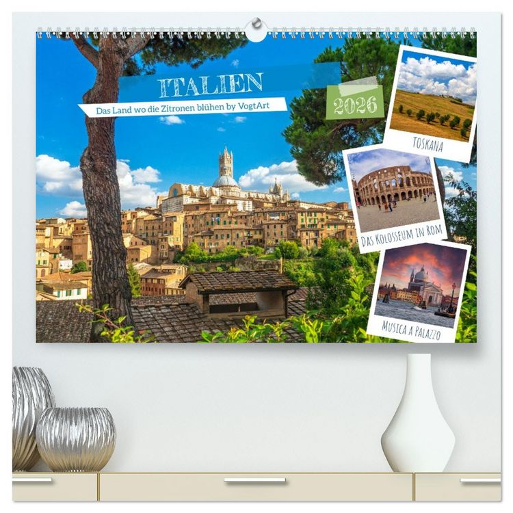 Produktbild: Italien, das Land wo die Zitronen bl&uuml;hen by VogtArt (hochwertiger Premium Wandkalender 2026 DIN A2 quer), Kunstdruck in Hochglanz