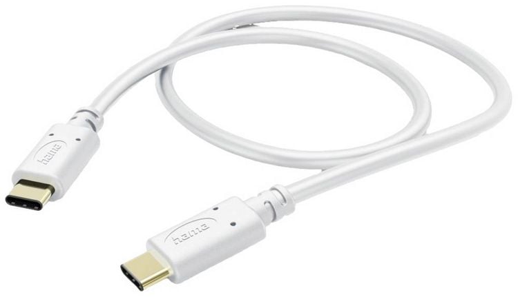 Produktbild: Hama USB-Ladekabel USB 2.0 USB-C&reg; Stecker, USB-C&reg; Stecker 1.50 m Wei&szlig; 00201592