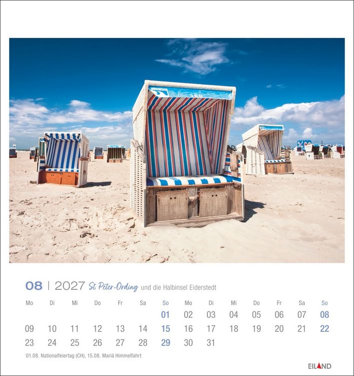 Produktbild: St. Peter-Ording und die Halbinsel Eiderstedt Postkartenkalender 2027 - und die Halbinsel Eiderstedt