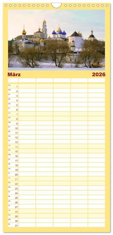 Produktbild: Familienplaner 2026 - Goldenes Russland mit 5 Spalten (Wandkalender, 21 x 45 cm) CALVENDO
