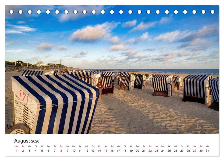 Produktbild: Norderney Paradies in der Nordsee (Tischkalender 2026 DIN A5 quer), CALVENDO Monatskalender