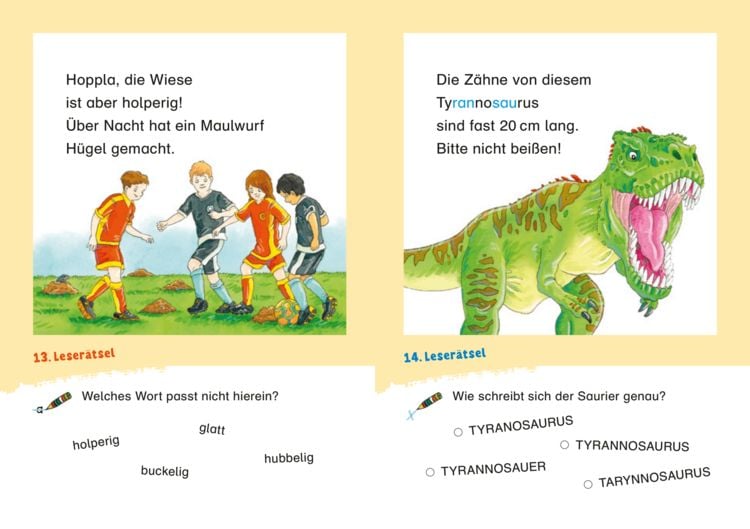 Produktbild: Duden Leseprofi &ndash; Coole Leser&auml;tsel zum Schulstart &ndash; Dinos und Fu&szlig;ball, 1. Klasse