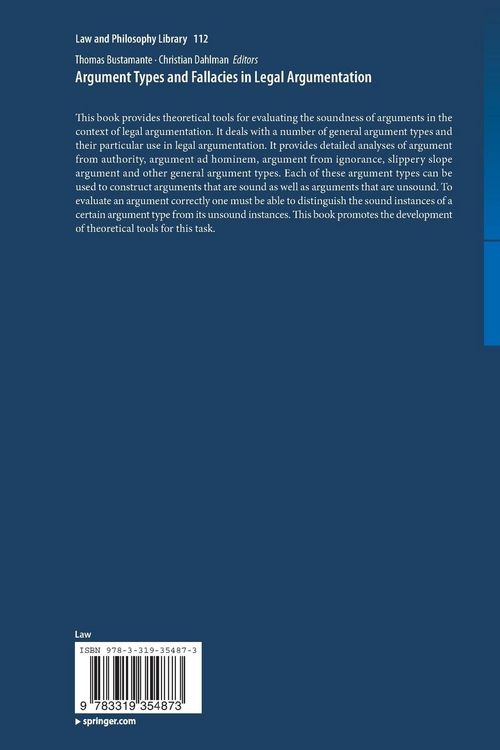 Produktbild: Argument Types and Fallacies in Legal Argumentation