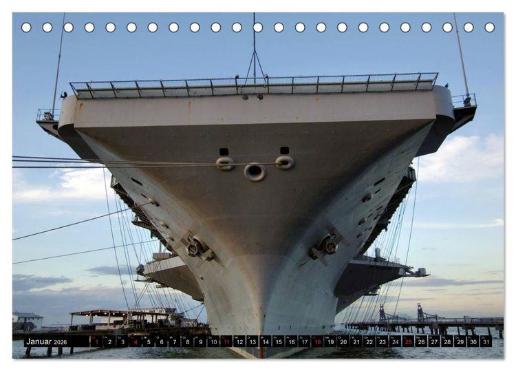 Produktbild: Kriegsschiffe der USA (Tischkalender 2026 DIN A5 quer), CALVENDO Monatskalender