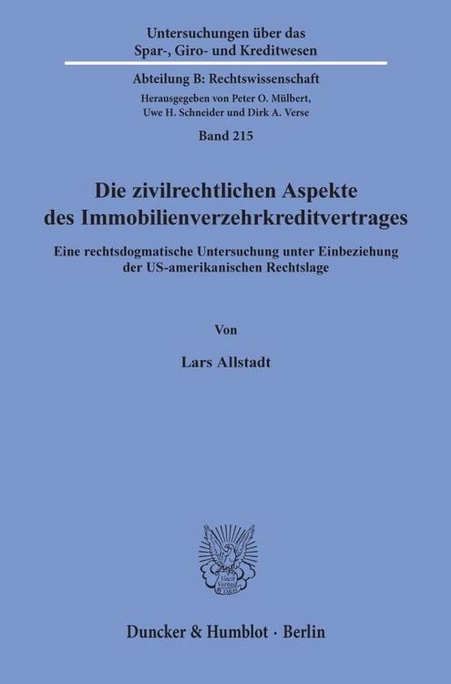 Produktbild: Die zivilrechtlichen Aspekte des Immobilienverzehrkreditvertrages.